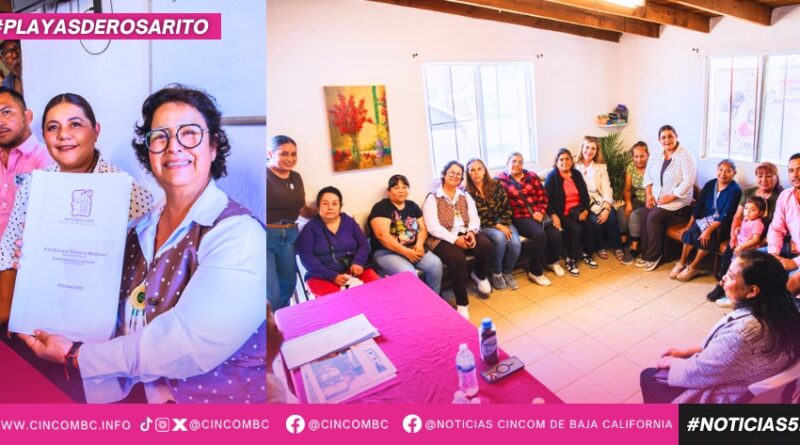 Entrega Presidenta Municipal Rocío Adame Acta Constitutiva al Comité de Vecinos de Santa Anita