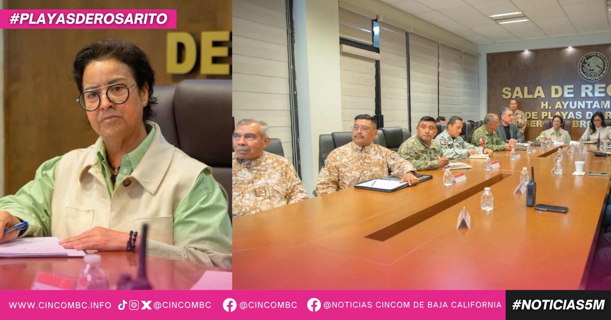 Autoridades priorizan la coordinación institucional para fortalecer la seguridad y la paz en Playas de Rosarito