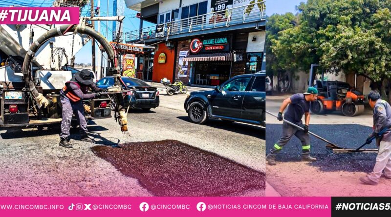 Beneficia Gobierno Municipal a cerca de 33 mil tijuanenses con jornadas de bacheo en delegaciones