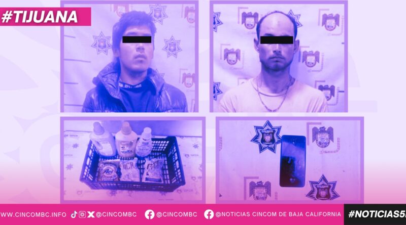 Detiene Policía Municipal de Tijuana a dos presuntos responsables de extorsión y robo con violencia a comercio Detiene Policía Municipal de Tijuana a dos presuntos responsables de extorsión y robo con violencia a comercio