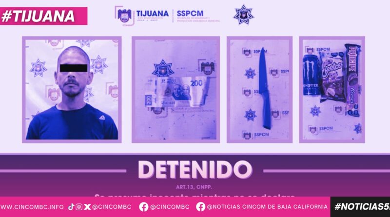 Detiene SSPCM a presunto responsable de robo con violencia a comercio