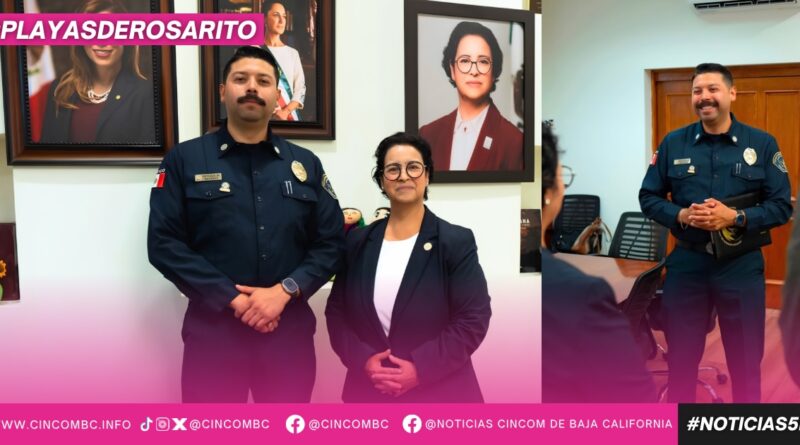Presidenta Rocio Adame toma protesta a Rodolfo Espinoza Mena como nuevo director de Protección Civil y Bomberos de Rosarito Presidenta Rocio Adame toma protesta a Rodolfo Espinoza Mena como nuevo director de Protección Civil y Bomberos de Rosarito