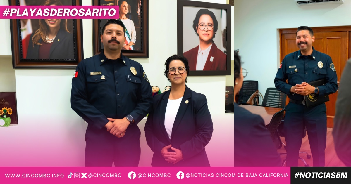 Presidenta Rocio Adame toma protesta a Rodolfo Espinoza Mena como nuevo director de Protección Civil y Bomberos de Rosarito
