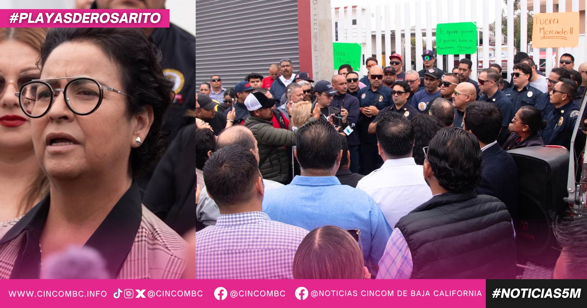 Rocío Adame escucha a bomberos y refrenda su compromiso con la corporación