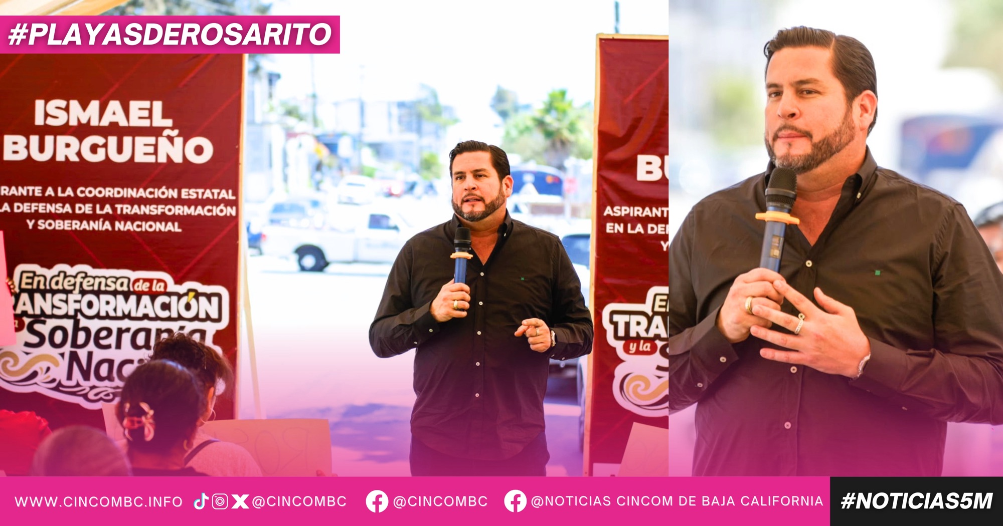 Desde Playas de Rosarito, Ismael Burgueño llama a defender la soberanía nacional