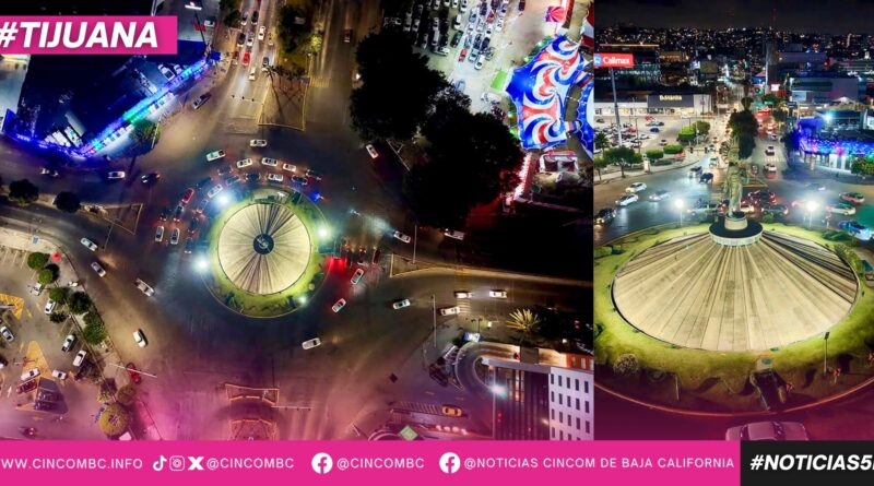 Ilumina XXV Ayuntamiento de Tijuana la Glorieta Cuauhtémoc