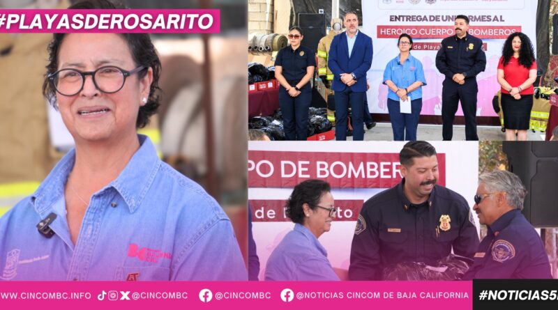 Gobierno de Rosarito equipa al Heroico Cuerpo de Bomberos para reforzar su labor operativa