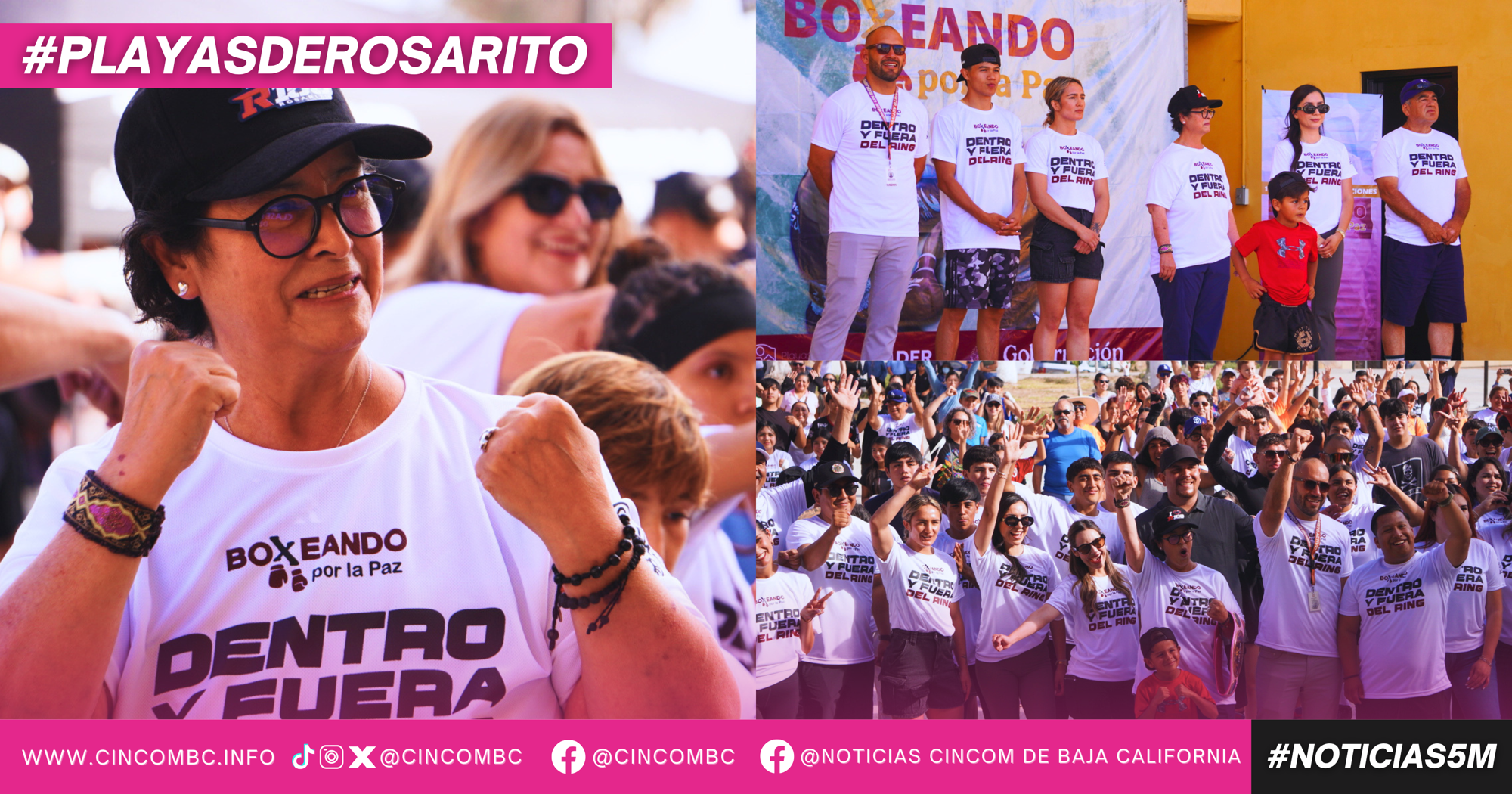 Presidenta Rocío Adame encabeza Clase Nacional de Box por la Paz y en contra de las Adicciones en Playas de Rosarito