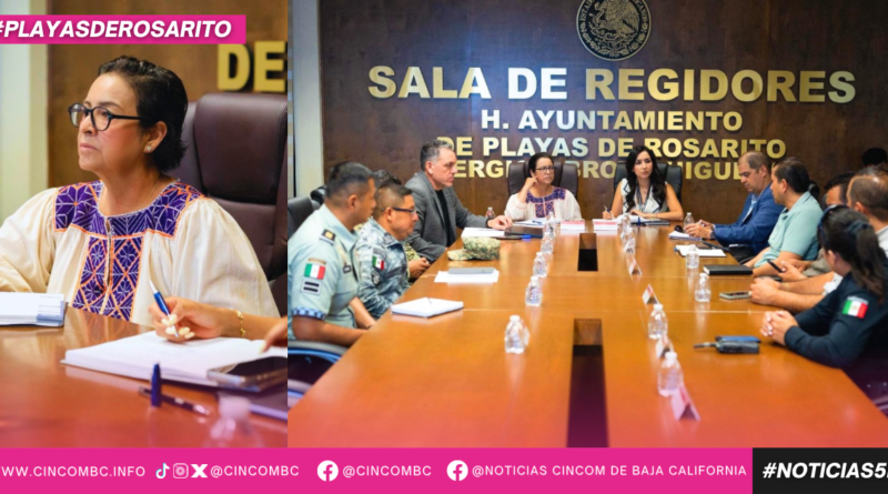 Mantienen autoridades acciones coordinadas para fortalecer la seguridad en Playas de Rosarito