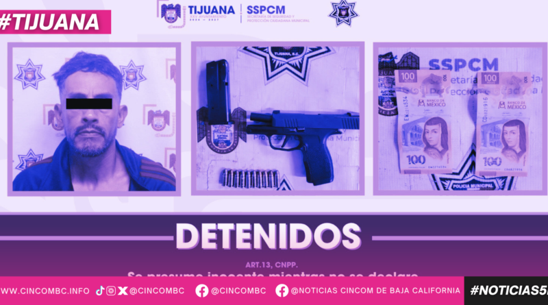 Detienen elementos de la SSPCM a individuo por presunto robo con violencia y portación de arma de fuego