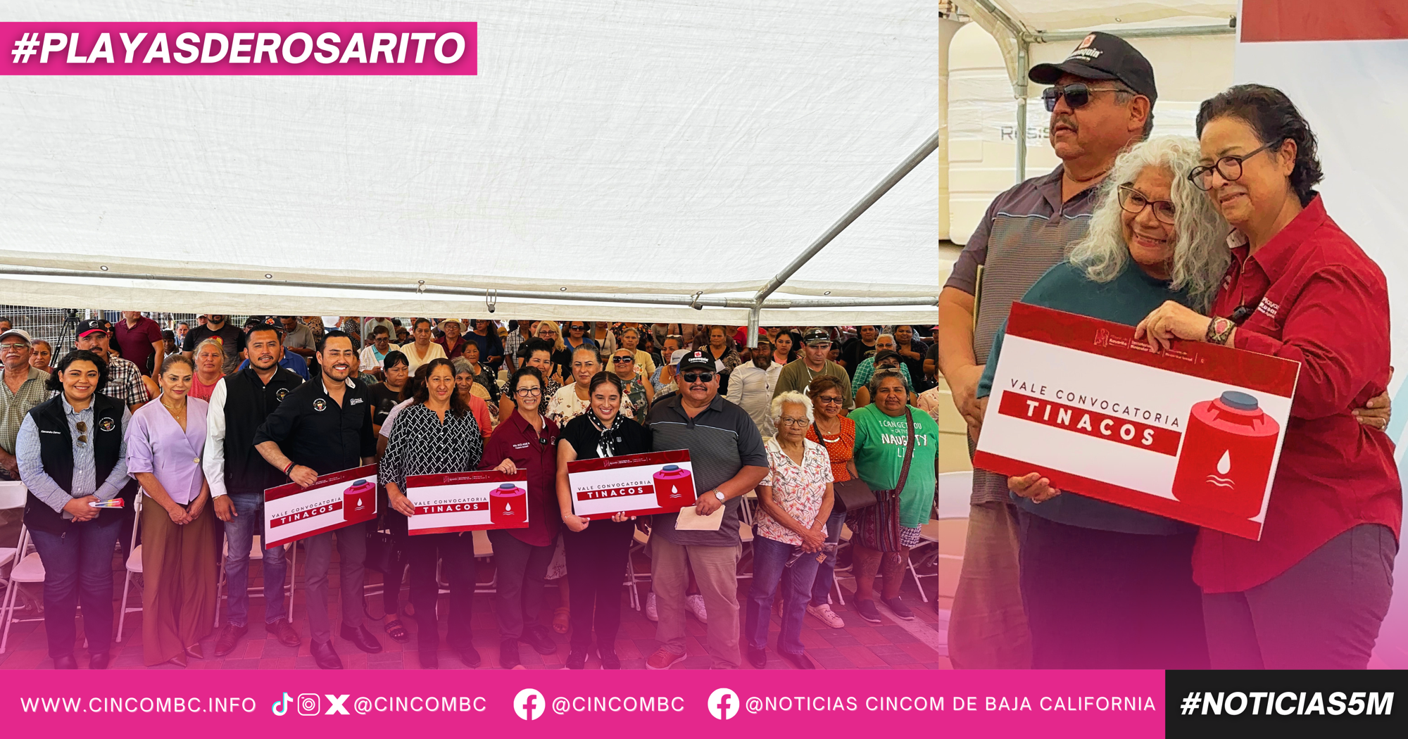 Gobierno de Playas de Rosarito entrega 300 tinacos a familias que más lo necesitan