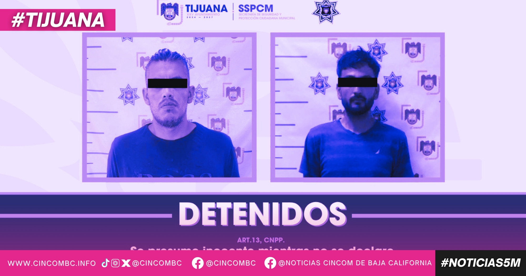 Arrestan agentes de la Policía Municipal a dos hombres con órdenes de aprehensión por delitos contra la salud