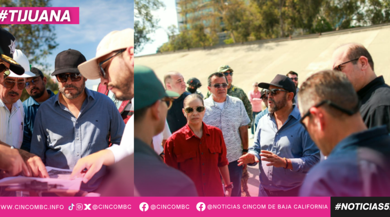 Instruye Gobernadora Marina del Pilar recorrido de inspección por canalización Río Tijuana