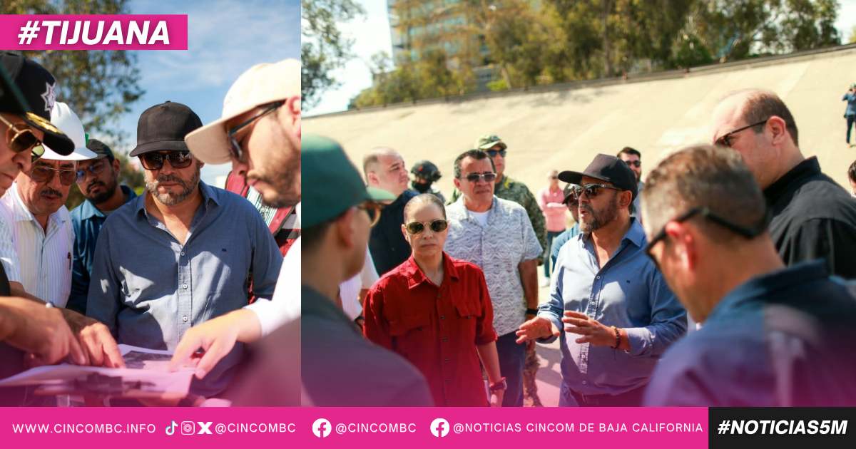 Instruye Gobernadora Marina del Pilar recorrido de inspección por canalización Río Tijuana