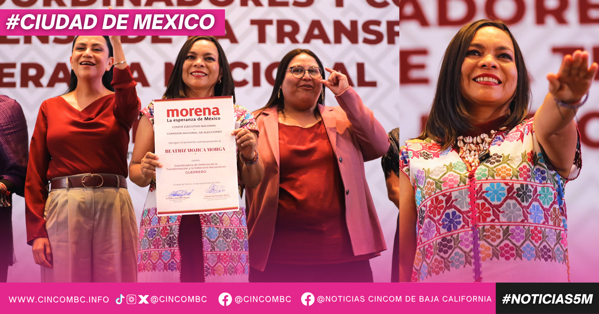 Beatriz Mojica será la próxima coordinadora estatal de Morena por el estado de Guerrero