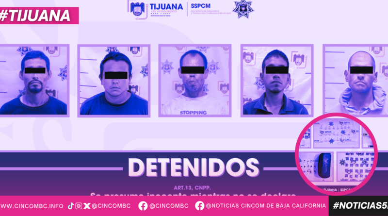 Arrestan agentes de la SSPCM a cinco personas por presuntos delitos contra la salud en distintos hechos y aseguran más de 160 envoltorios de presuntas drogas