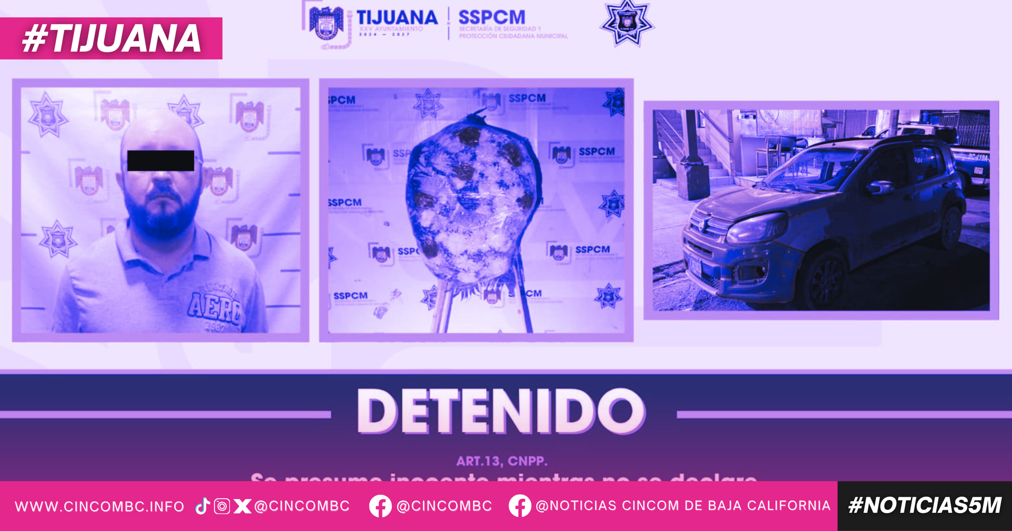 Agentes de la SSPCM detienen a un hombre tras reporte por presunta entrega de arreglo floral relacionado con amenazas