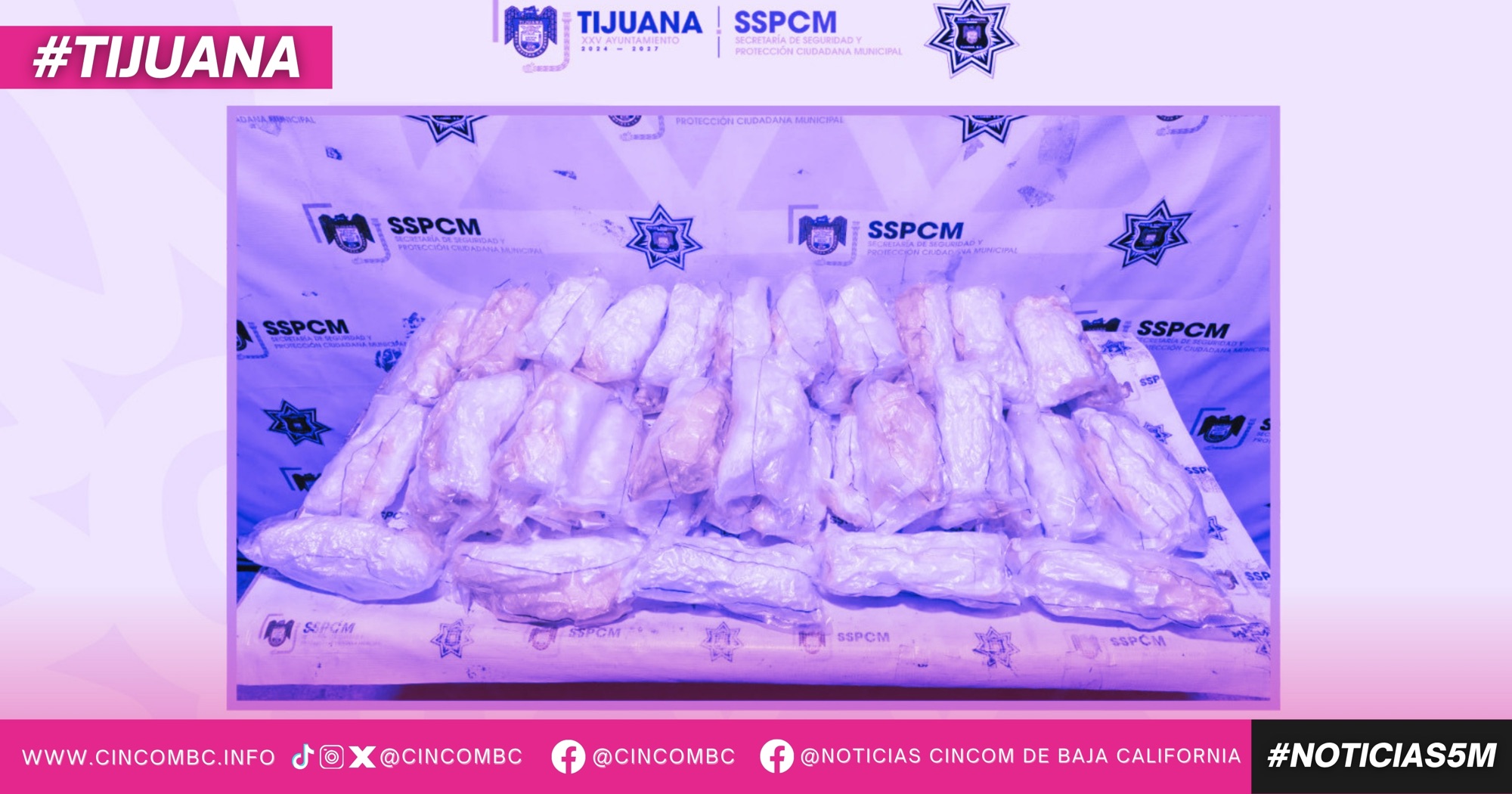 Asegura SSPCM más de 21 kilogramos de presunta droga conocida como cristal»