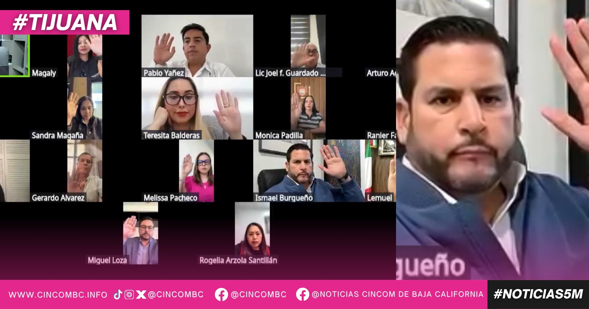 Aprueba Cabildo de Tijuana realización de Sesión Solemne para el Segundo Informe de Ismael Burgueño