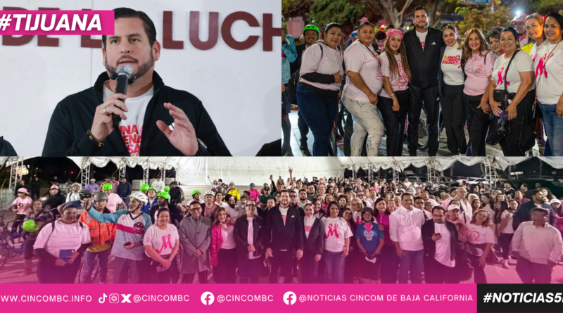 Encabeza Ismael Burgueño rodada ciclista y caminata para crear conciencia sobre el cáncer de mama