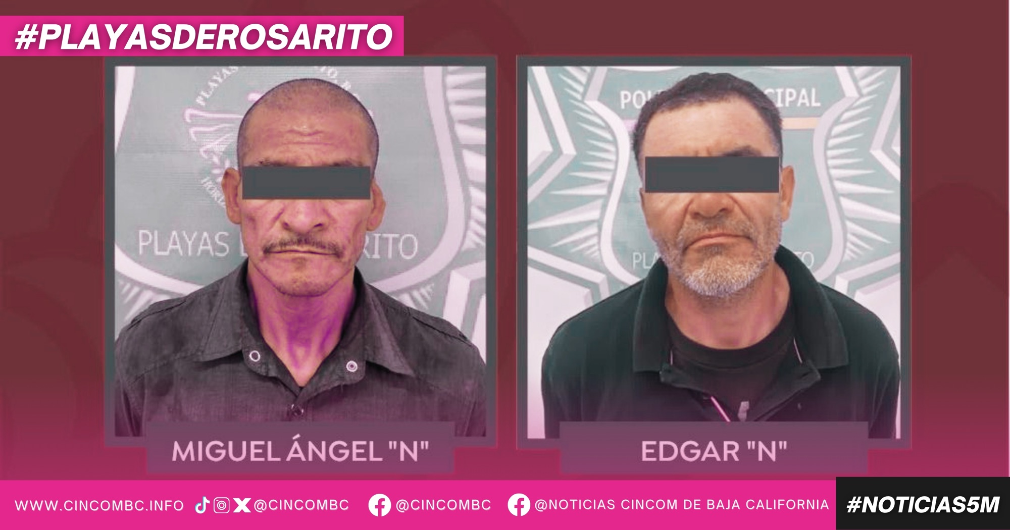 Policía Municipal asegura vehículo con reporte de robo y detiene a dos personas