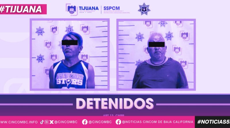 Arresta Policía Municipal a dos personas por su presunta participación en robo Arresta Policía Municipal a dos personas por su presunta participación en robo