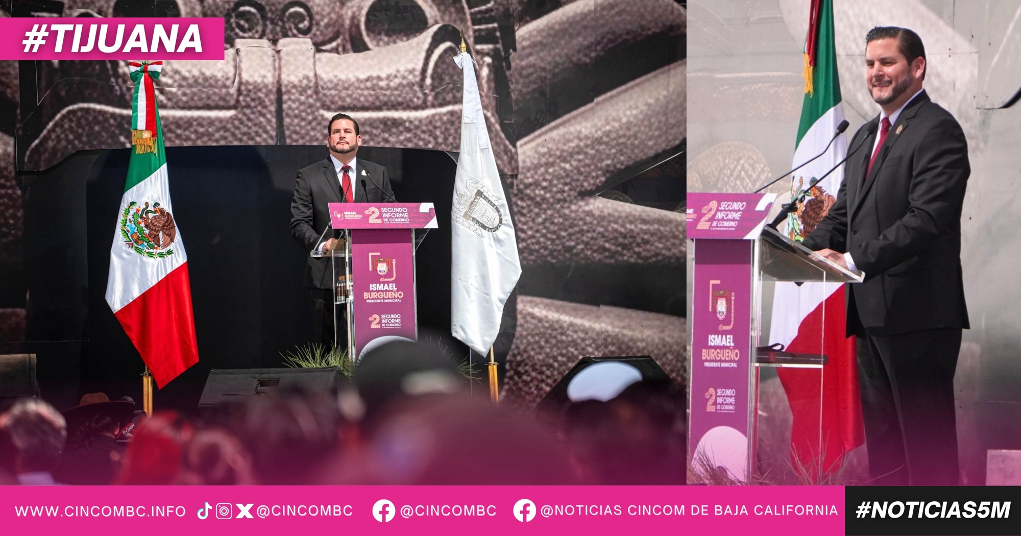 Rinde Ismael Burgueño Ruiz su Segundo Informe de Gobierno al frente del XXV Ayuntamiento de Tijuana