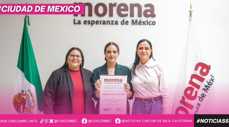 El CEN de Morena nombra como coordinadora municipal de Ciudad Juárez a Andrea Chávez El CEN de Morena nombra como coordinadora municipal de Ciudad Juárez a Andrea Chávez